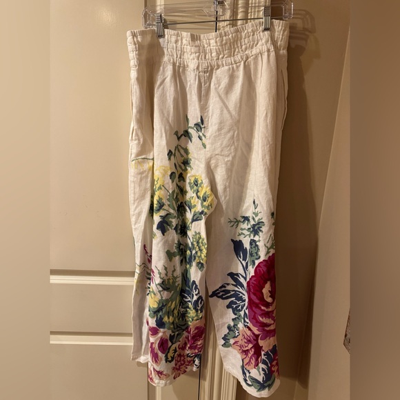 Anthropologie Somerset Strapless Blouse and Somerset PullOn Pants Linen Edition - Picture 10 of 11